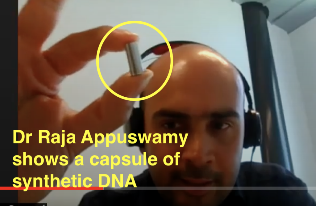 raja with synthetic dna capsule