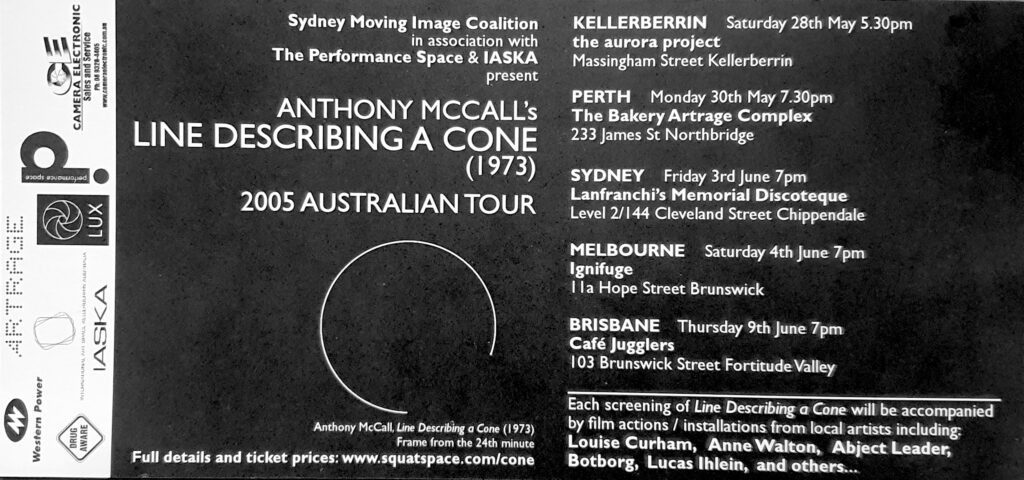Line describing a cone flyer - back