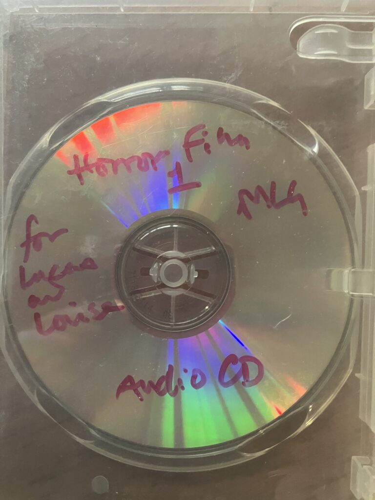 Photo of CD cover for Malcolm Le grice's breathing track for Horror Film 1